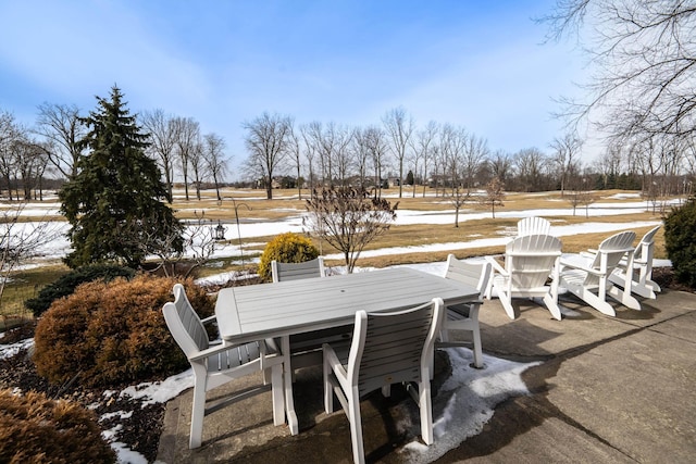 view of patio featuring outdoor dining space