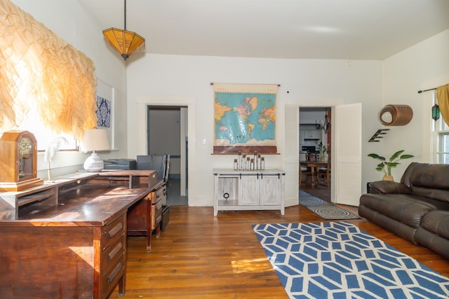 interior space featuring wood finished floors