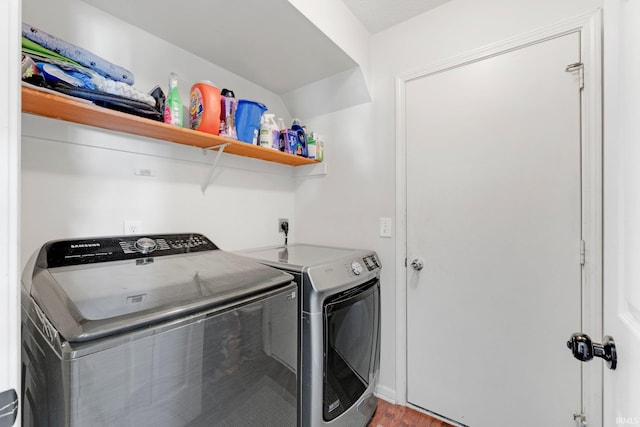 laundry area with laundry area and washer and dryer