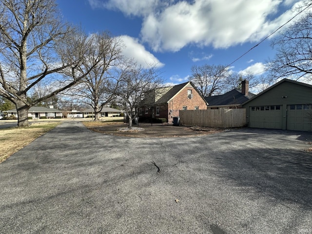 view of road featuring a residential view