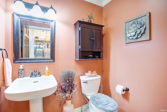 bathroom with a sink and toilet