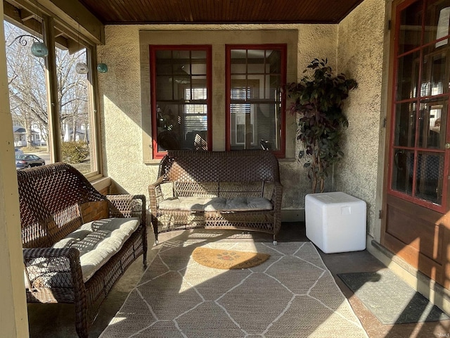 exterior space with covered porch