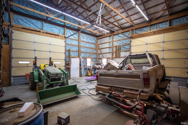 garage featuring metal wall