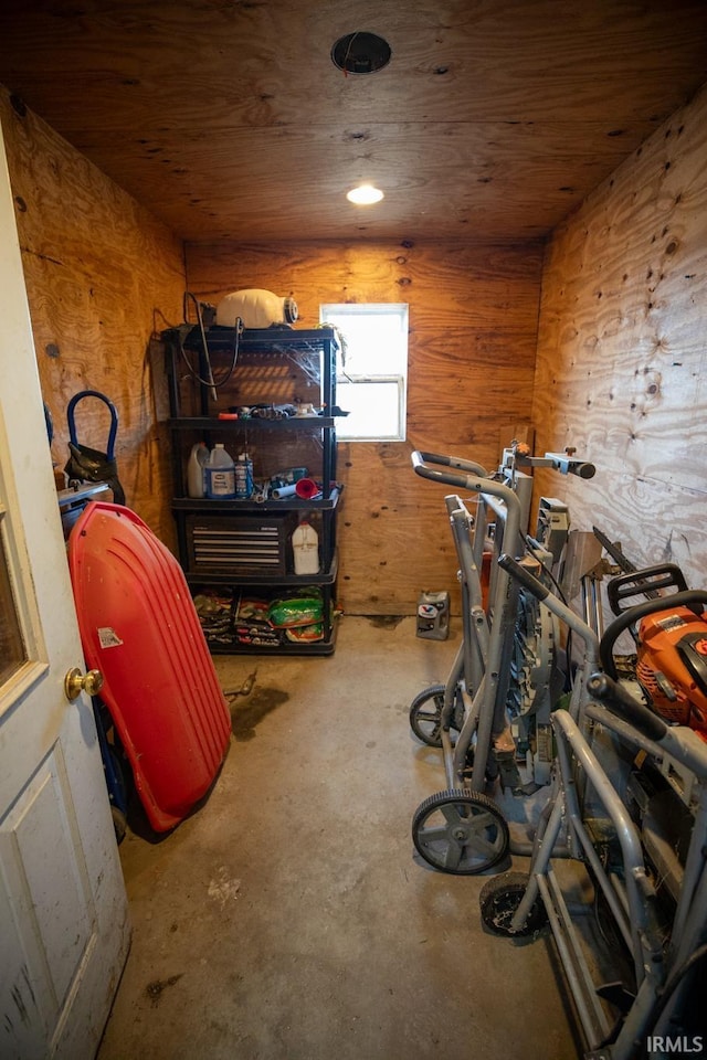 view of storage room