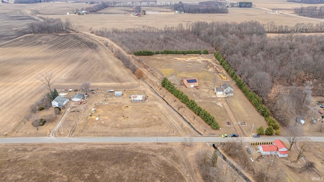 bird's eye view featuring a rural view