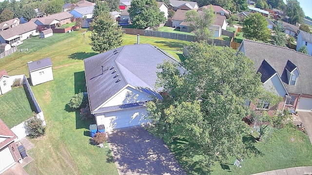 drone / aerial view featuring a residential view