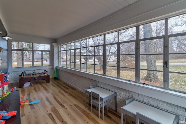 view of sunroom