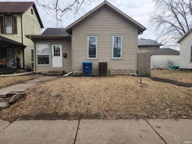 view of front of home with entry steps