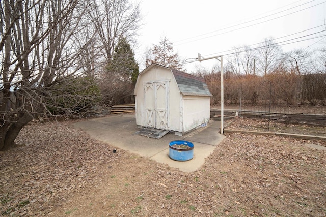 view of shed