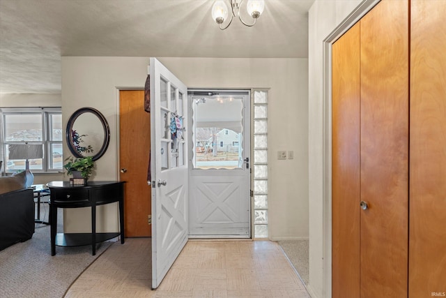 foyer featuring light floors