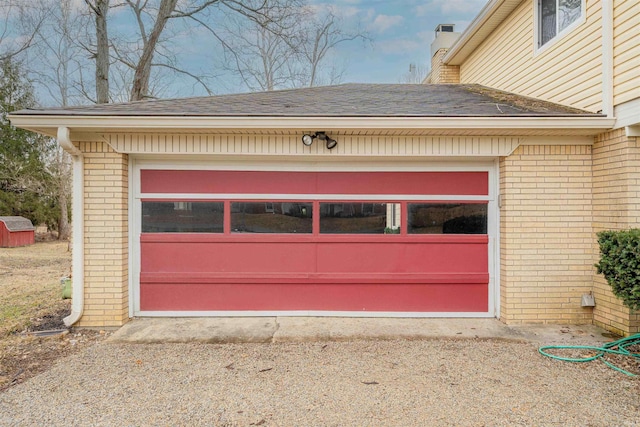 garage with driveway