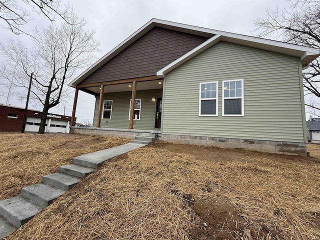 view of front of home with a porch