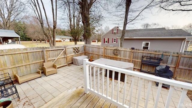 view of patio / terrace with a fenced backyard