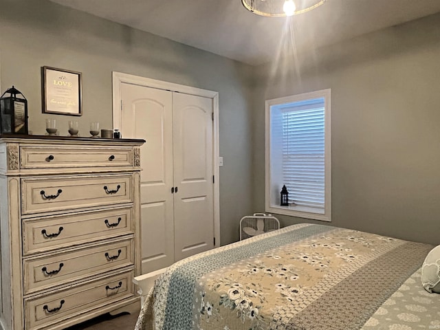 bedroom with a closet