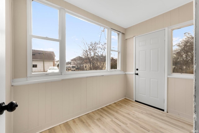 entrance foyer with wood finished floors