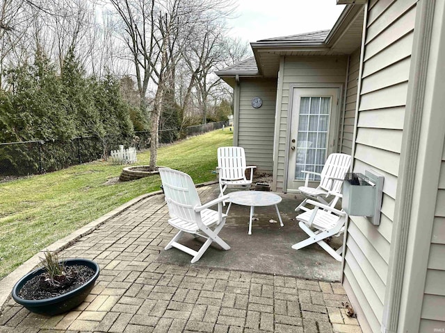 view of patio / terrace featuring a fenced backyard