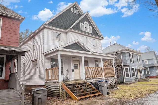 view of front of house featuring covered porch