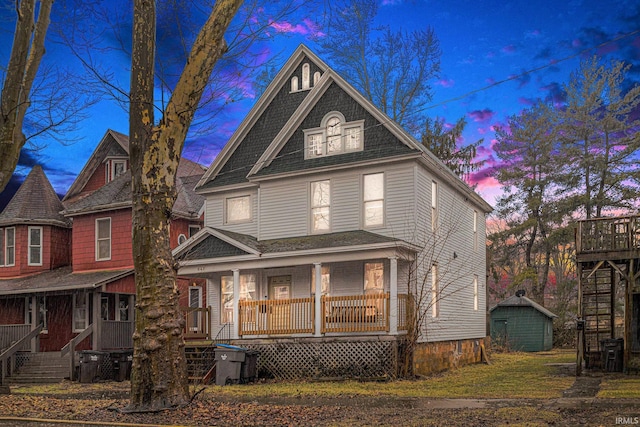 view of front of house with a porch