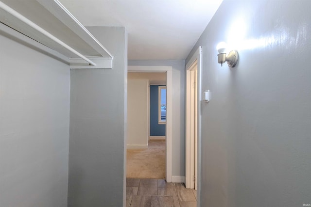 corridor with baseboards