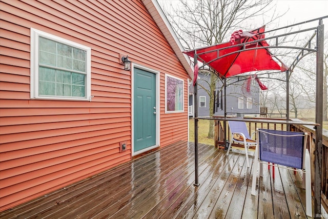 view of wooden deck