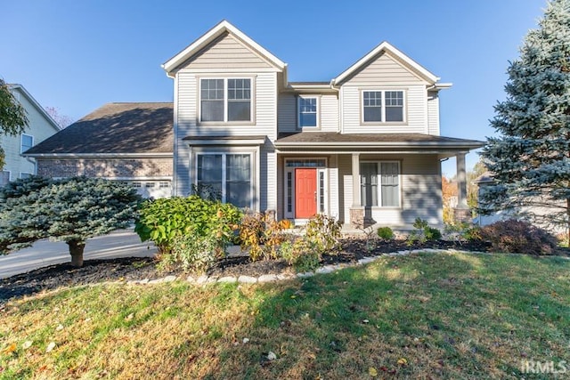 traditional home with a front yard