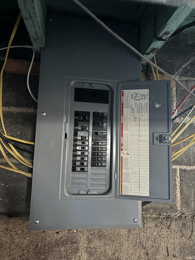 utility room featuring electric panel