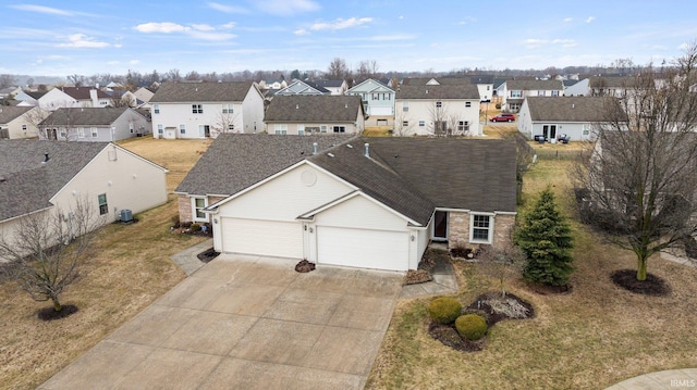 aerial view featuring a residential view