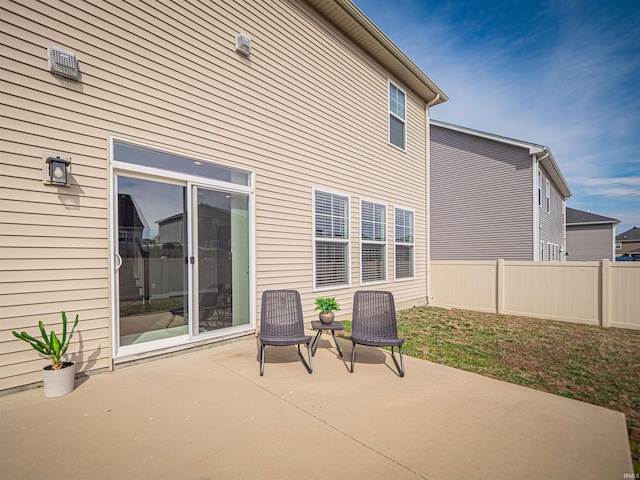 view of patio / terrace with fence