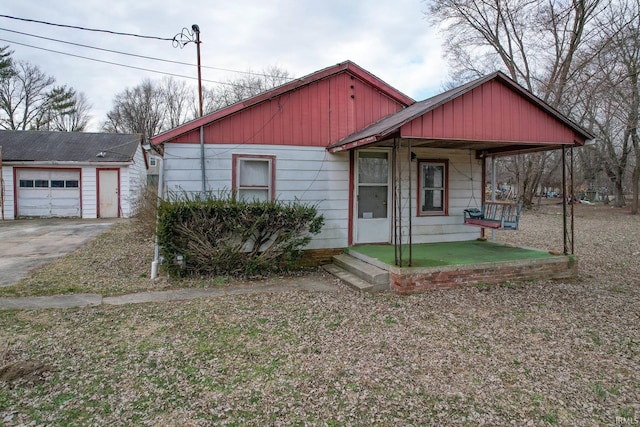 view of front of home with a porch