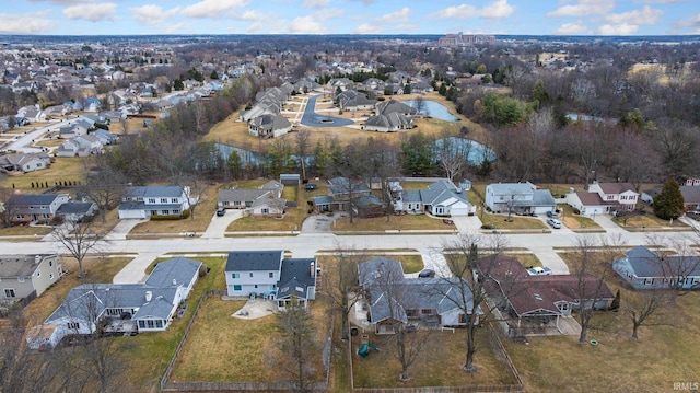 aerial view featuring a residential view