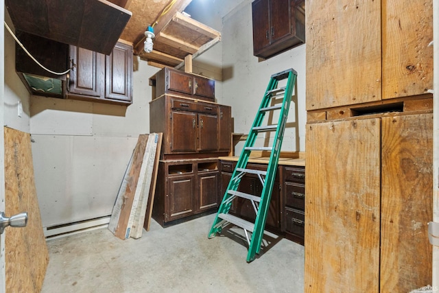 interior space featuring a baseboard radiator