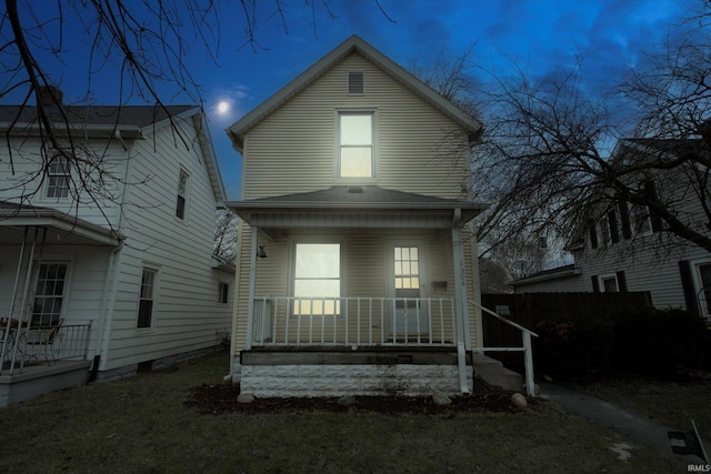 exterior space with covered porch