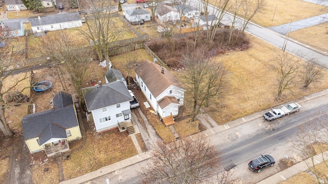 aerial view with a residential view