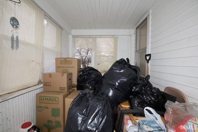 view of storage area