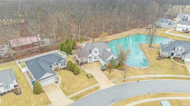 drone / aerial view featuring a residential view