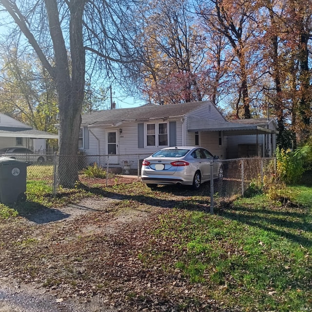 view of front of property with fence