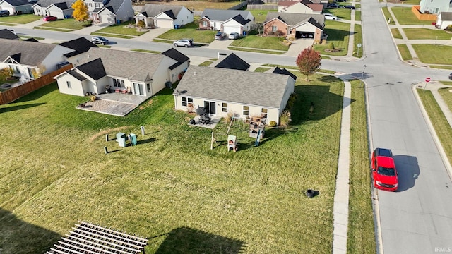 aerial view featuring a residential view