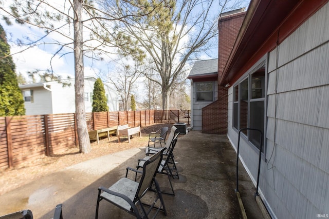 view of patio / terrace with a fenced backyard