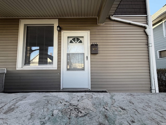 view of doorway to property