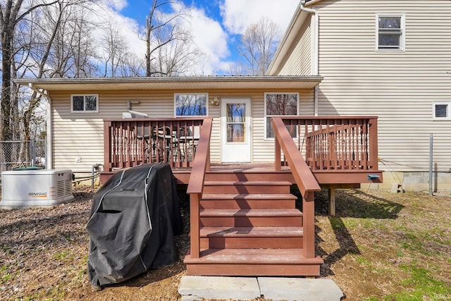 exterior space with fence and area for grilling