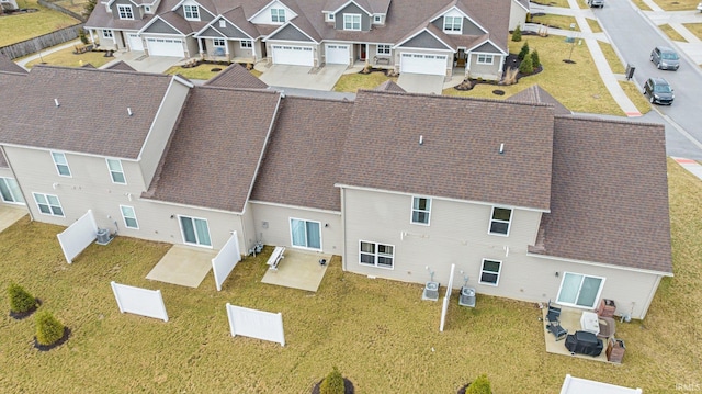 aerial view with a residential view