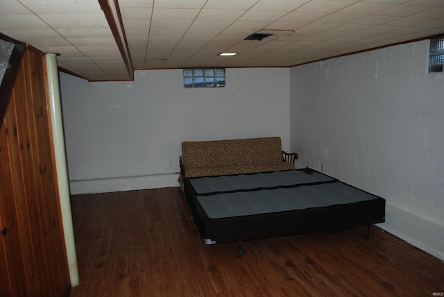 unfurnished bedroom with wood finished floors