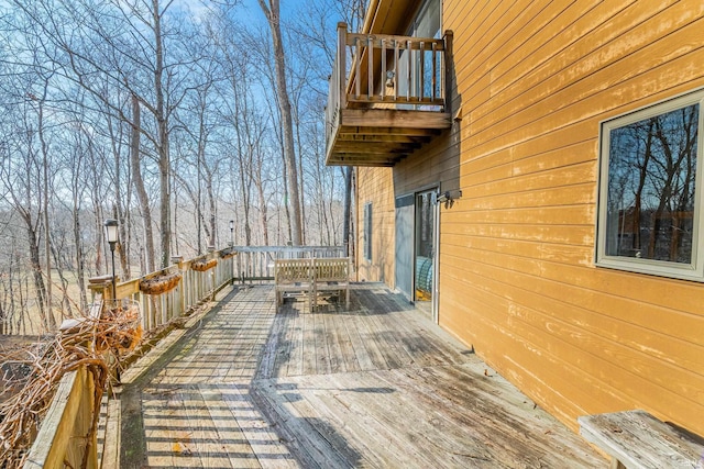 view of wooden deck