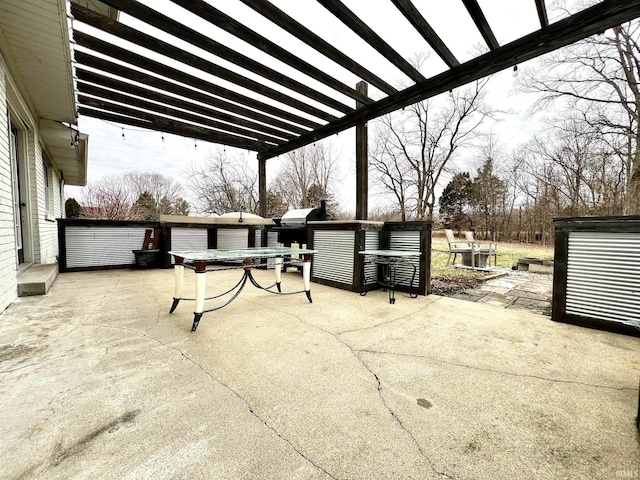 view of patio / terrace with a pergola