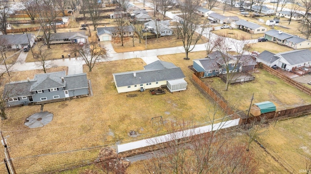 bird's eye view featuring a residential view