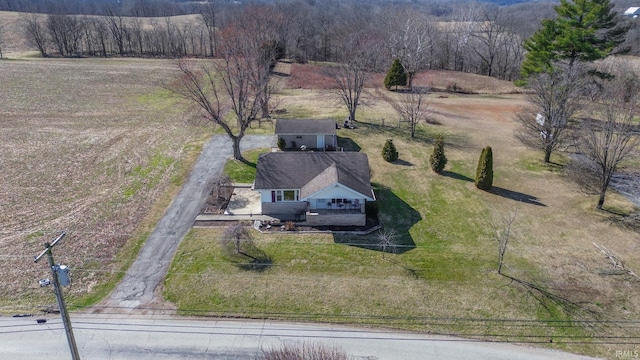 bird's eye view with a rural view