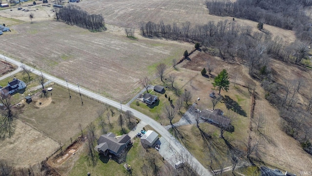 aerial view featuring a rural view