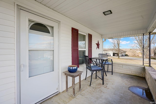 view of patio / terrace with a porch