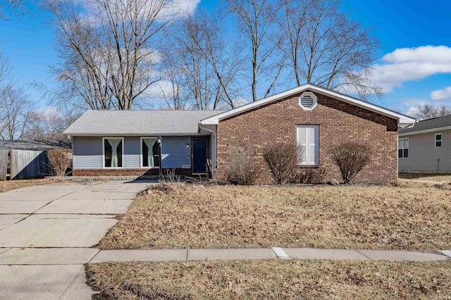 ranch-style home with brick siding