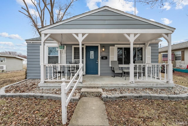 bungalow-style home featuring a porch